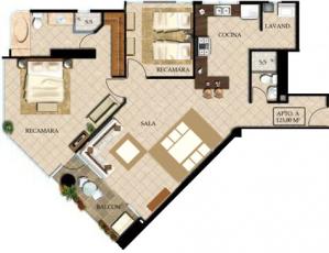 2 bedroom apartments, 2 bathroom, 4 person, 123 sq.meters